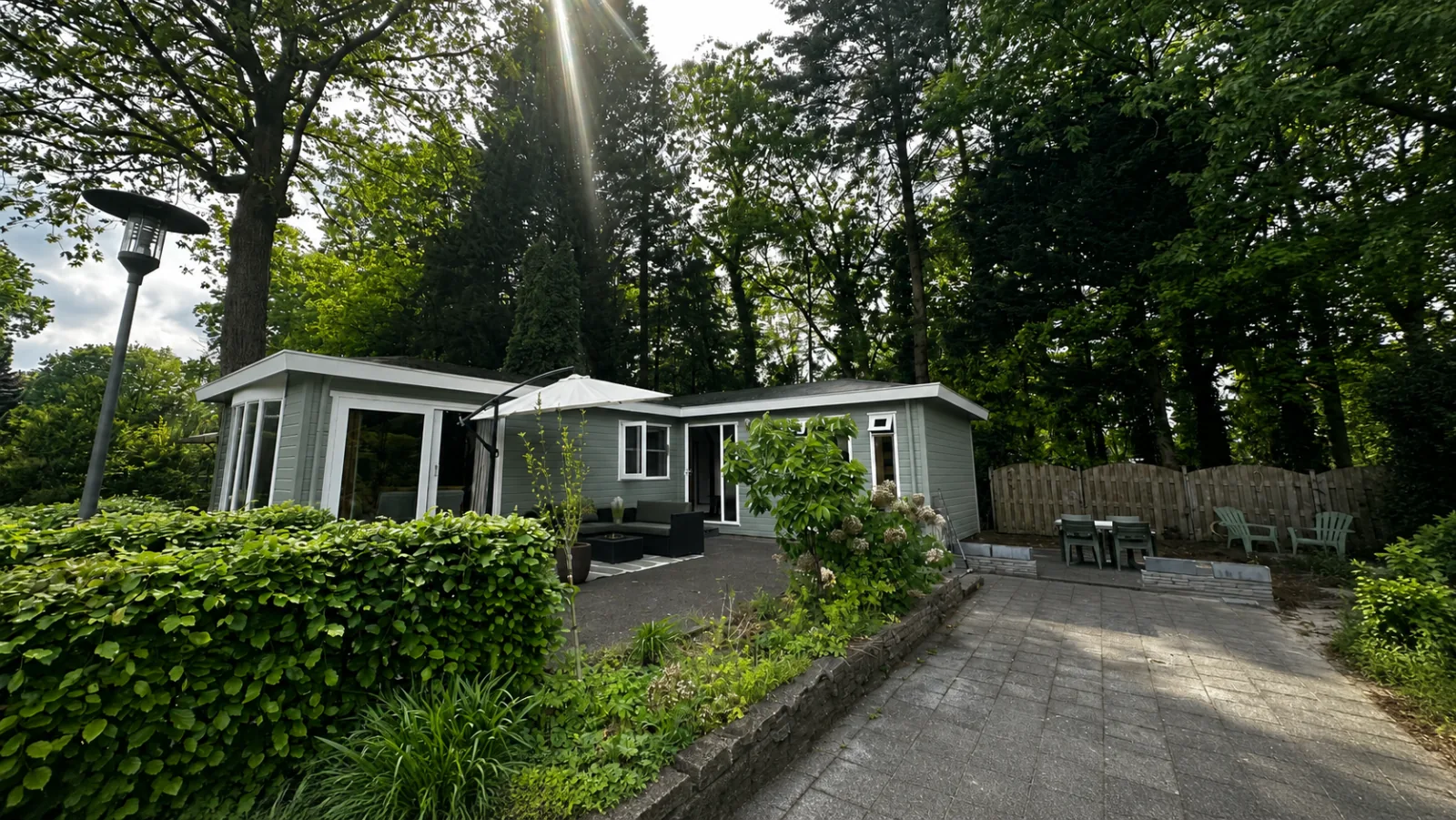 Story 1 op de Veluwe, gezien vanuit de tuin